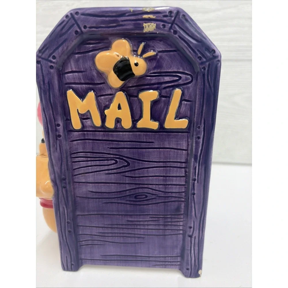 Disney Winnie the Pooh Tigger Piglet Ceramic Mailbox Planter Vase FTD 7inch